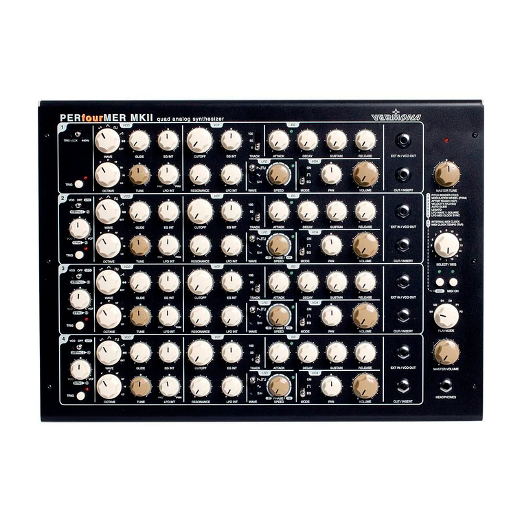 Vermona PERfourMER MkII Quad con CV + Gate Sintetizador Analógico 2