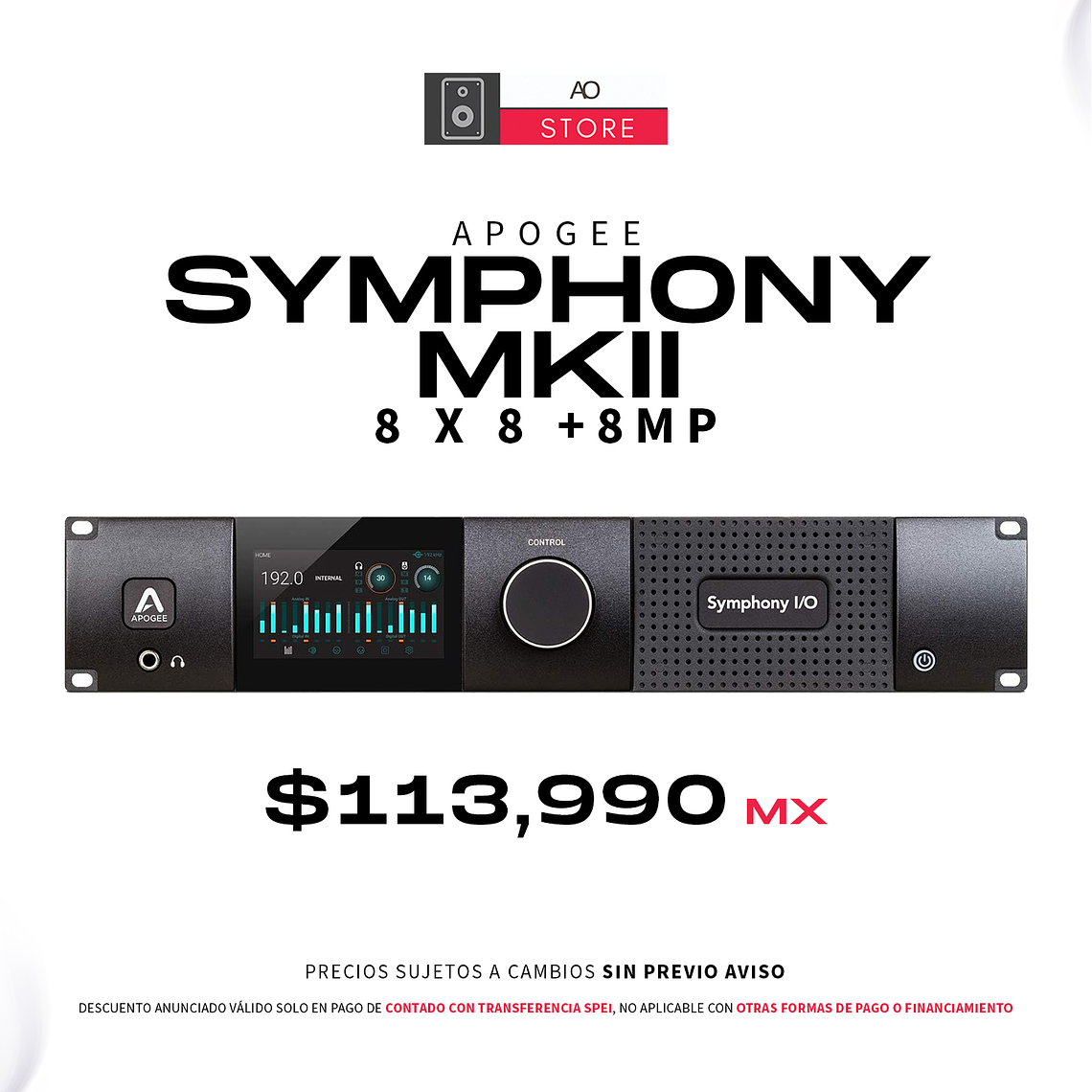 Apogee Symphony MKII 8×8+8MP Thunderbolt Interfaz de Audio 1