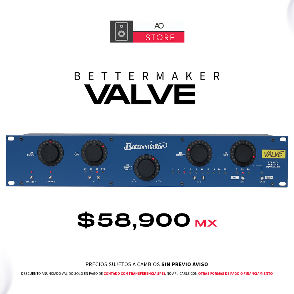 Bettermaker Valve Stereo Passive EQ Ecualizador de Bulbos Automatizable 1