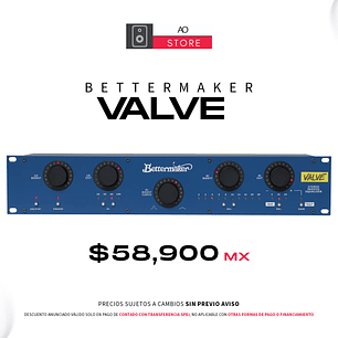 Bettermaker Valve Stereo Passive EQ Ecualizador de Bulbos Automatizable
