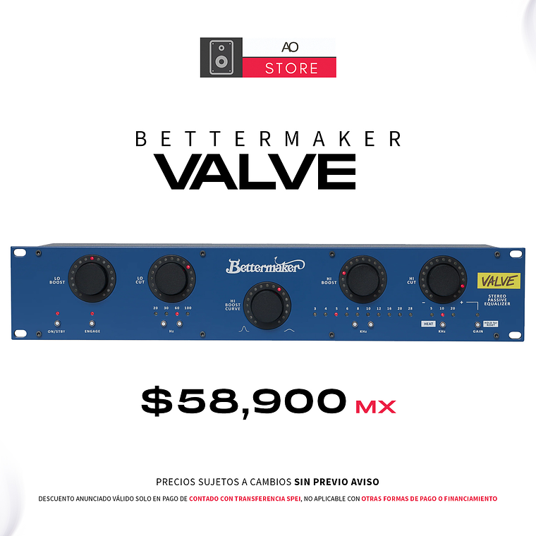Bettermaker Valve Stereo Passive EQ Ecualizador de Bulbos Automatizable 1