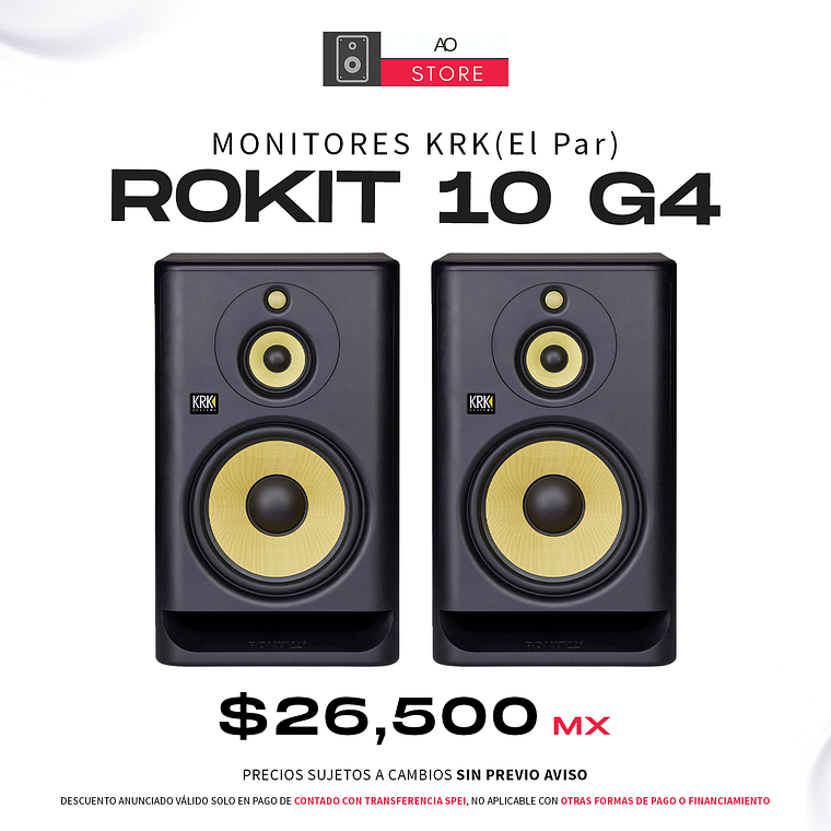 KRK Rokit RP10 G4 Monitores De Estudio (2 Piezas) 1