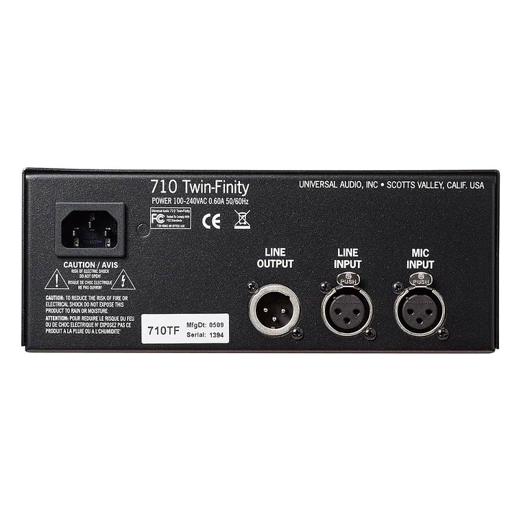 Universal Audio 710 Twin Finity Tone Blending Preamplificador de Tubo y DI Box 4