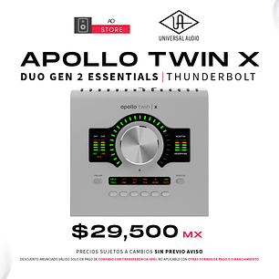 Universal Audio Apollo Twin X Duo Gen 2 Essentials+ Edition Thunderbolt Interfaz De Audio