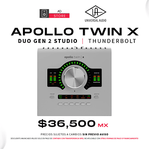 Universal Audio Apollo Twin X Duo Gen 2 Studio+ Edition Thunderbolt Interfaz De Audio