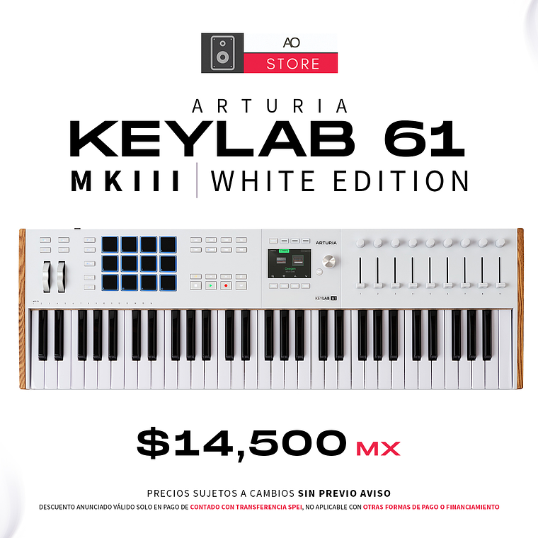 Arturia KeyLab 61 MK3 White Teclado Midi 1