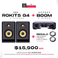 KRK Rokit RP5 G4 Monitores De Estudio (El Par) + Apogee Boom Interfaz de Audio + De Regalo Cable XLR Macho a Plug Macho 6.3 mm 1/4 3 Metros (2Pz) - Miniatura 1
