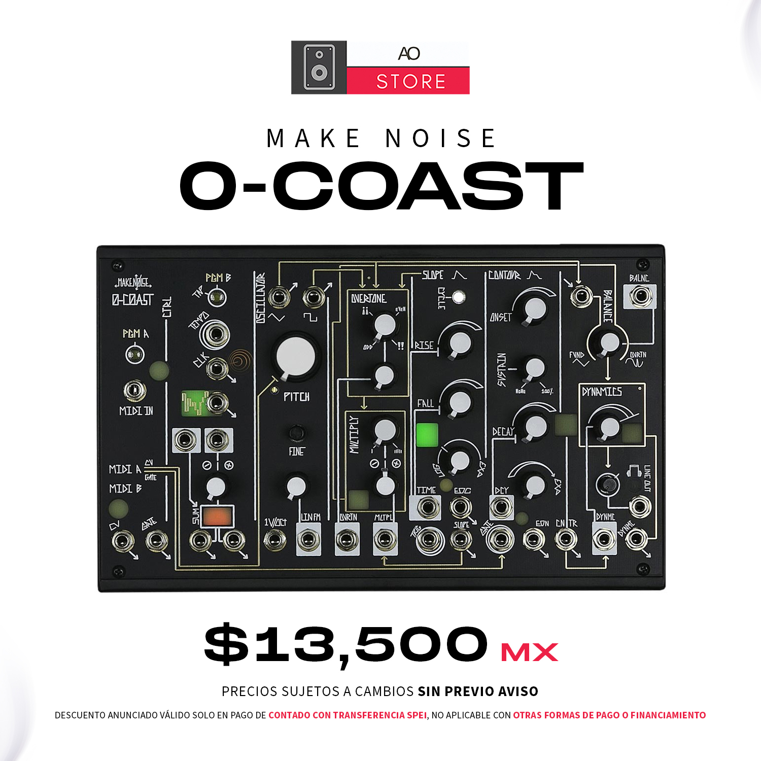 Make Noise 0-Coast Desktop Sintetizador Semi Modular