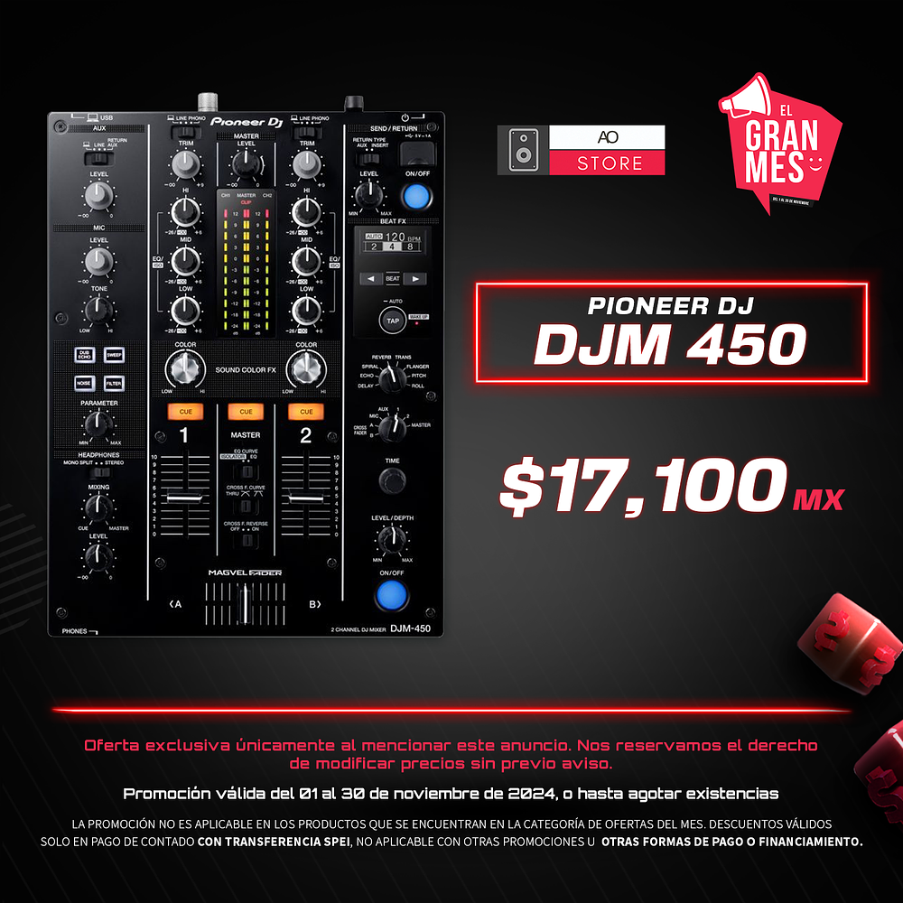 Pioneer DJ DJM 450 Mezcladora Para Dj 1