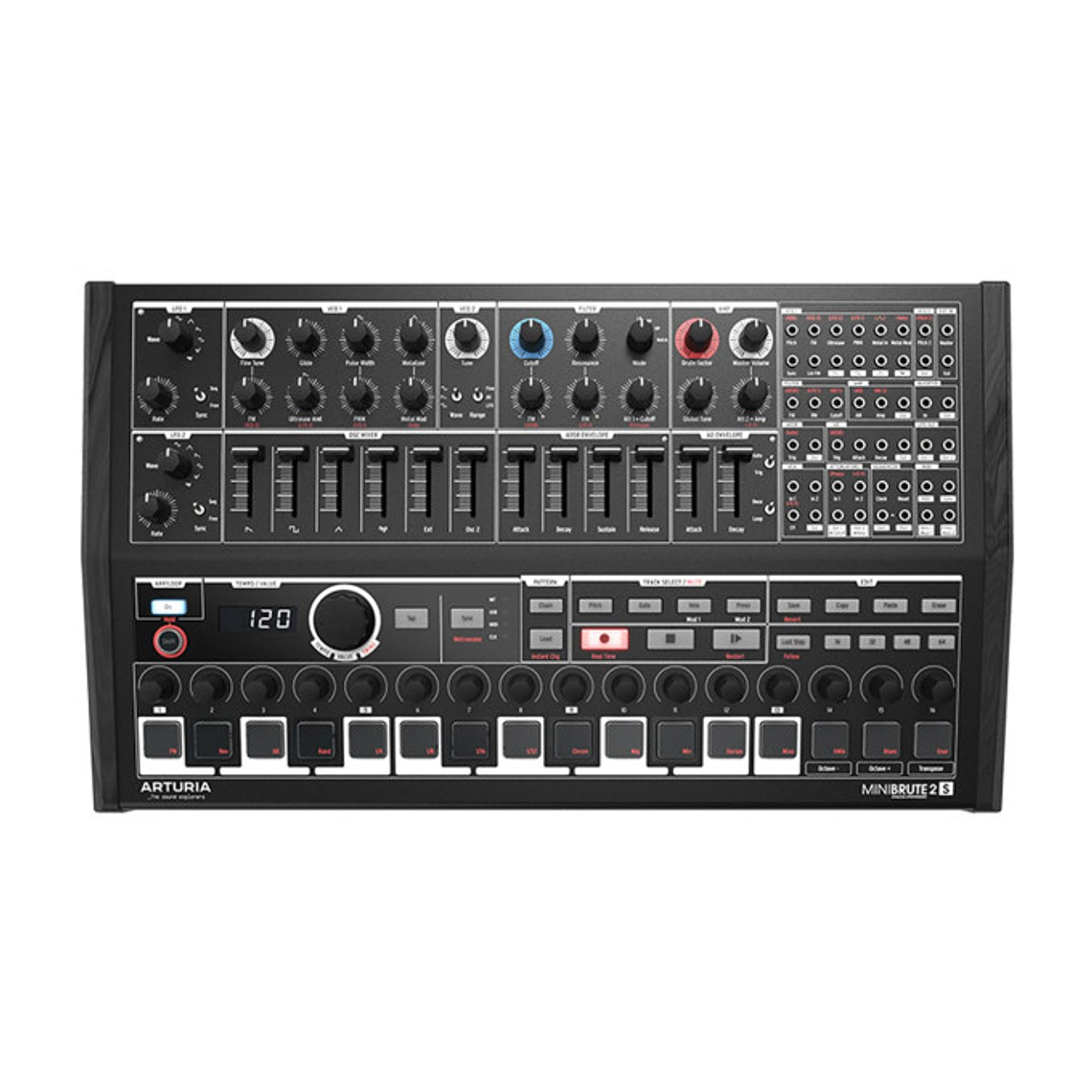 Arturia MiniBrute 2S Edición Noir Sintetizador Analógico Semimodular y Secuenciador 2