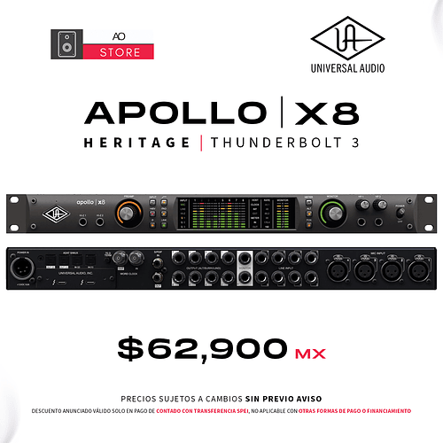 Universal Audio Apollo X8 Thunderbolt Interfaz De Audio