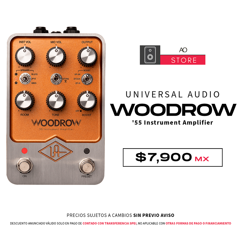 Universal Audio UAFX Woodrow '55 Instrument Amplifier Pedal de Efectos 1