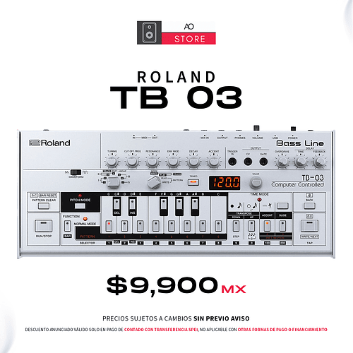 Roland Boutique TB 03 Bass Line Sintetizador