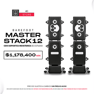 Barefoot MasterStack12 Con Soportes Monitores De Estudio (2 Piezas)