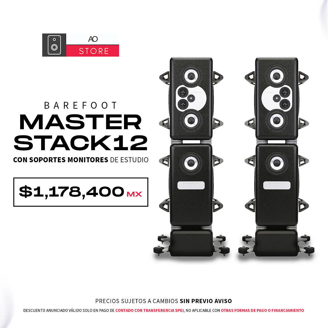Barefoot MasterStack12 Con Soportes Monitores De Estudio (2 Piezas) 1