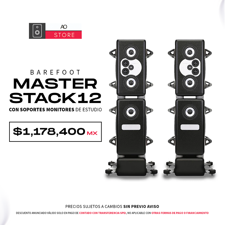 Barefoot MasterStack12 Con Soportes Monitores De Estudio (2 Piezas) 1
