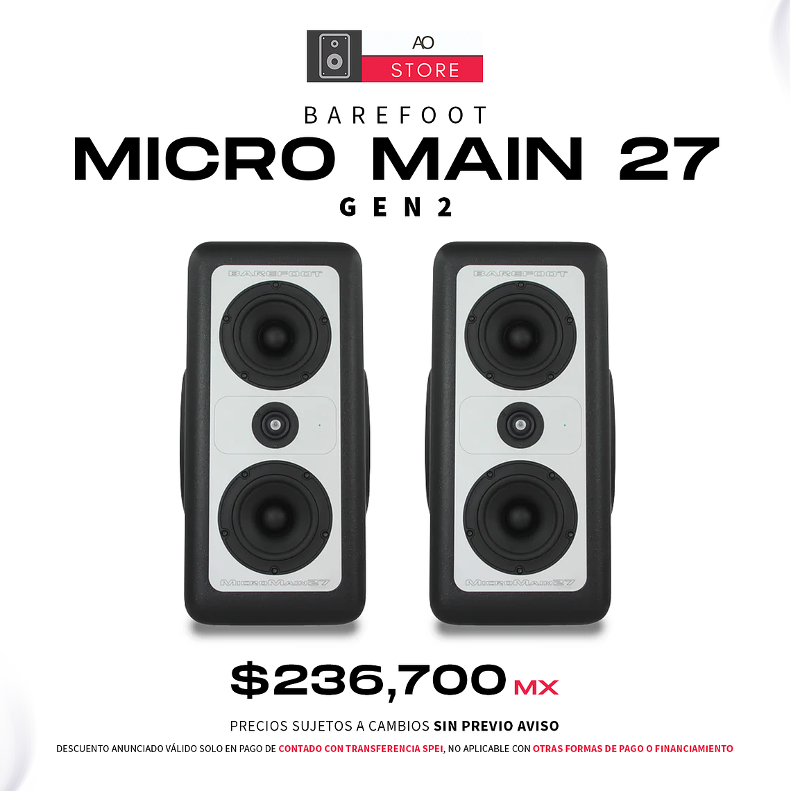 Barefoot MicroMain27 Gen2 Monitores De Estudio (2 Piezas) 1