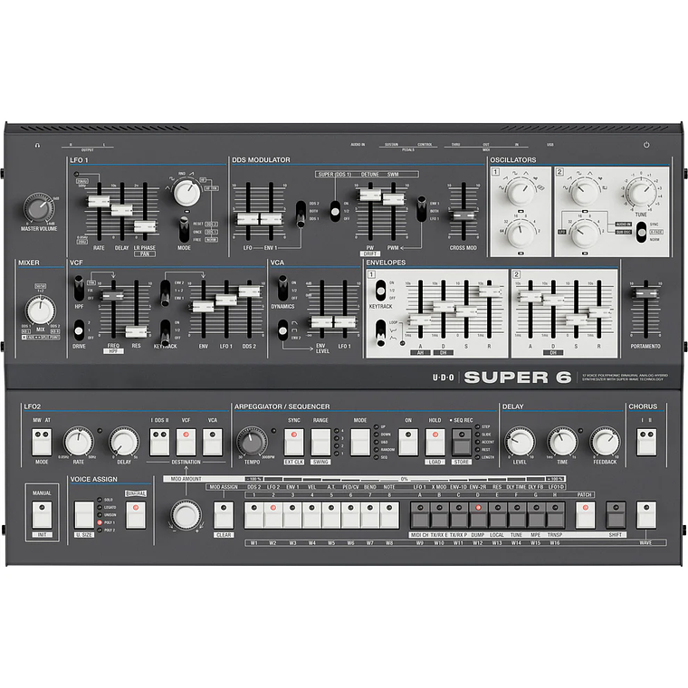 UDO Audio Super 6 Desktop Edición Limitada Dark Sintetizador Polifónico 5