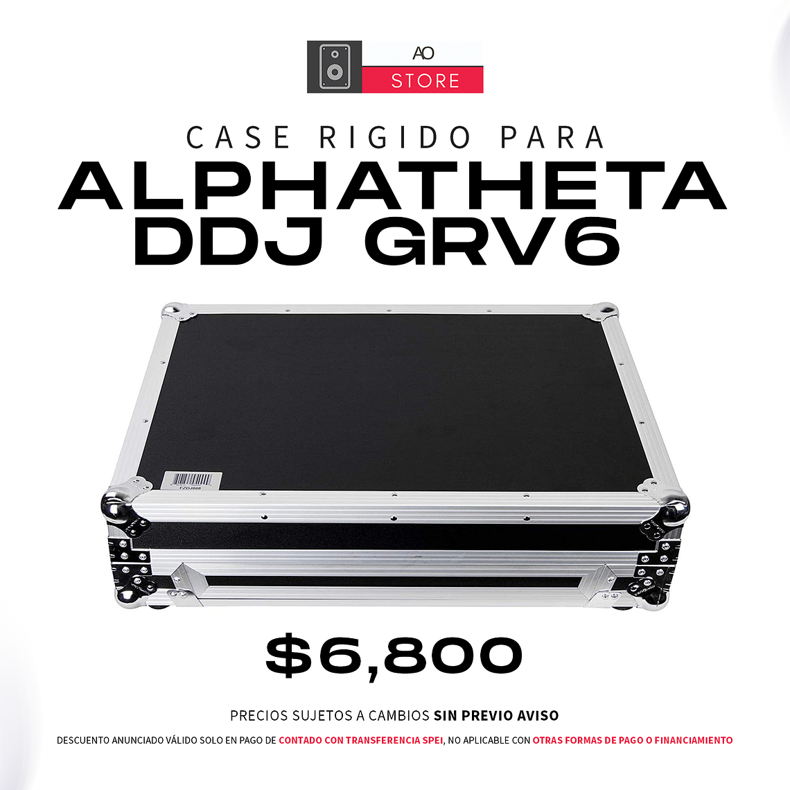 Case para AlphaTheta DDJ GRV6 de Transporte Rígido 1