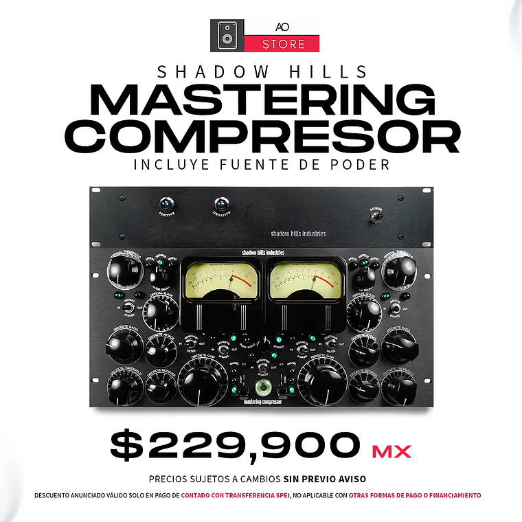 Shadow Hills Industries Compresor Mastering Incluye Fuente de Poder 1
