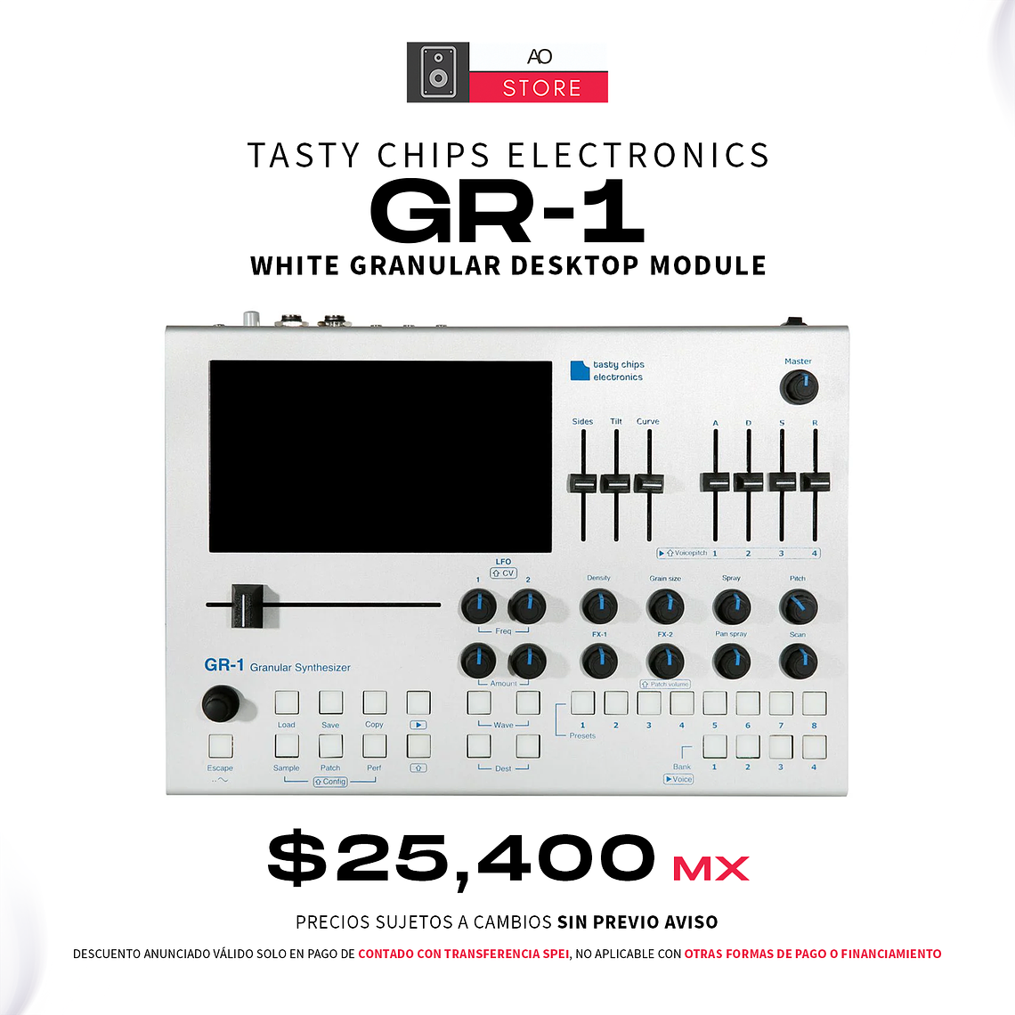 Tasty Chips GR-1 White Granular Desktop Module Sintetizador 1