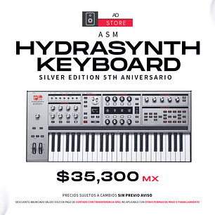 ASM Hydrasynth Keyboard Edición Silver 5th Aniversario Sintetizador