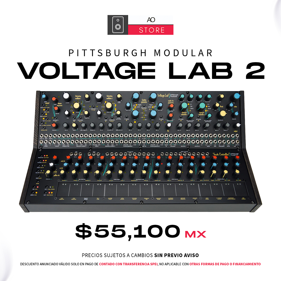 Pittsburgh Modular Voltage Lab 2 Standalone Dual Oscillator Sintetizador Analógico Semi-Modular  1