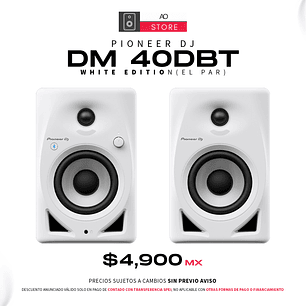 Pioneer DJ DM 40DBT White Edition Monitores De Estudio (2 Piezas)