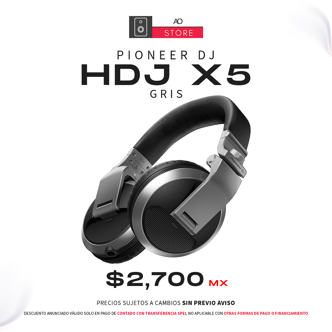 Pioneer DJ HDJ X5 Audífonos Profesionales Color Silver 1