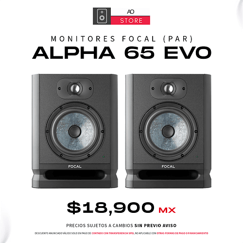 Focal Alpha 65 Evo Monitores De Estudio (El Par)