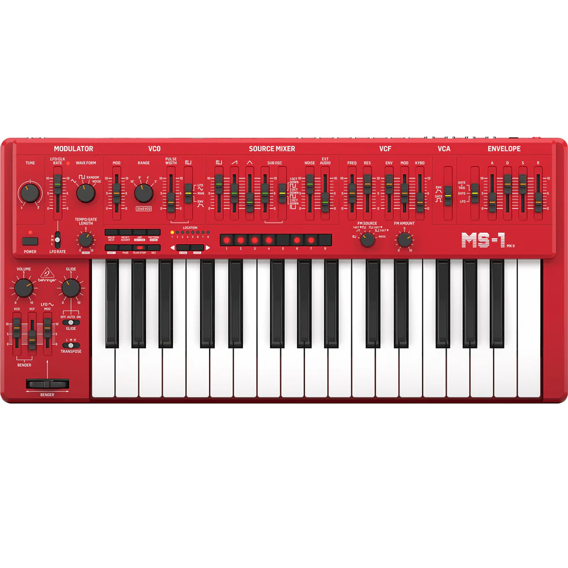Behringer MS1 MKII Edición Rojo Sintentizador Analógico  2