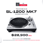 Technics SL 1200 MK7 Silver Edition Tornamesa Para Dj 1