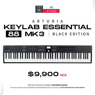 Arturia Keylab Essential 88 MK3 Edicion Black Teclado Midi