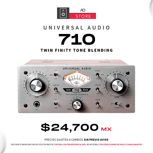Universal Audio 710 Twin Finity Tone Blending Preamplificador de Tubo y DI Box