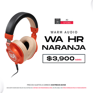 Warm Audio WA HR Naranja Audífonos Profesionales