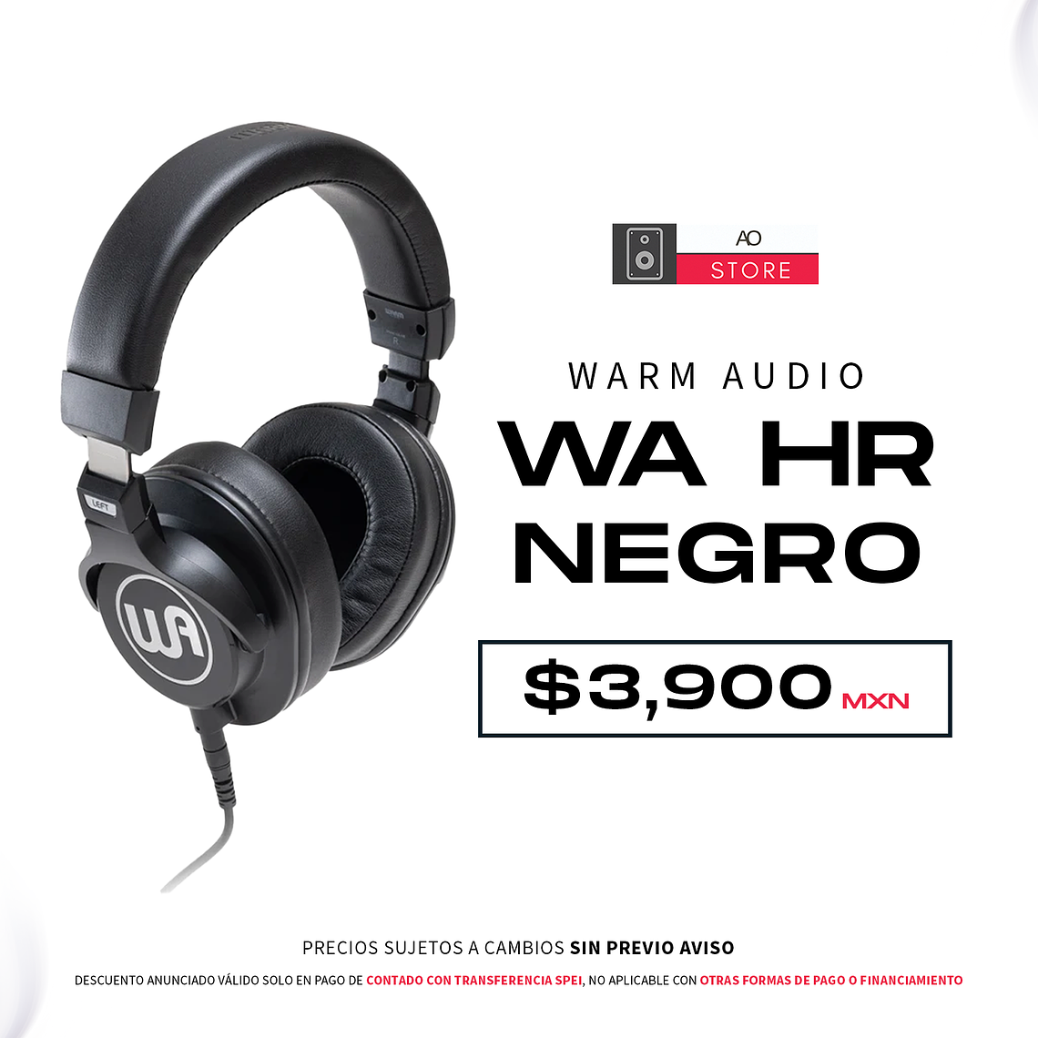 Warm Audio WA HR Negro Audífonos Profesionales 1