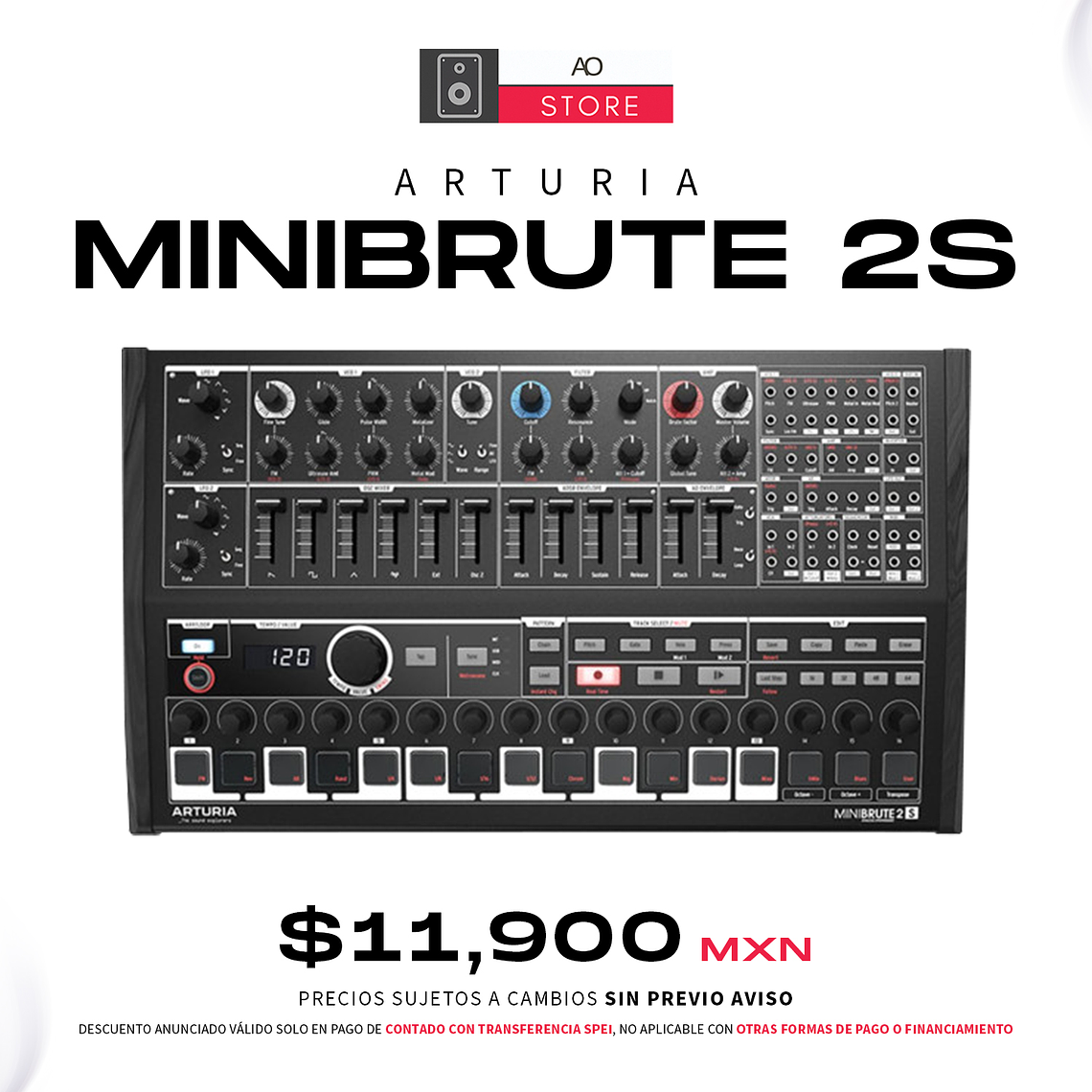 Arturia MiniBrute 2S Edición Noir Sintetizador Analógico Semimodular y Secuenciador 1