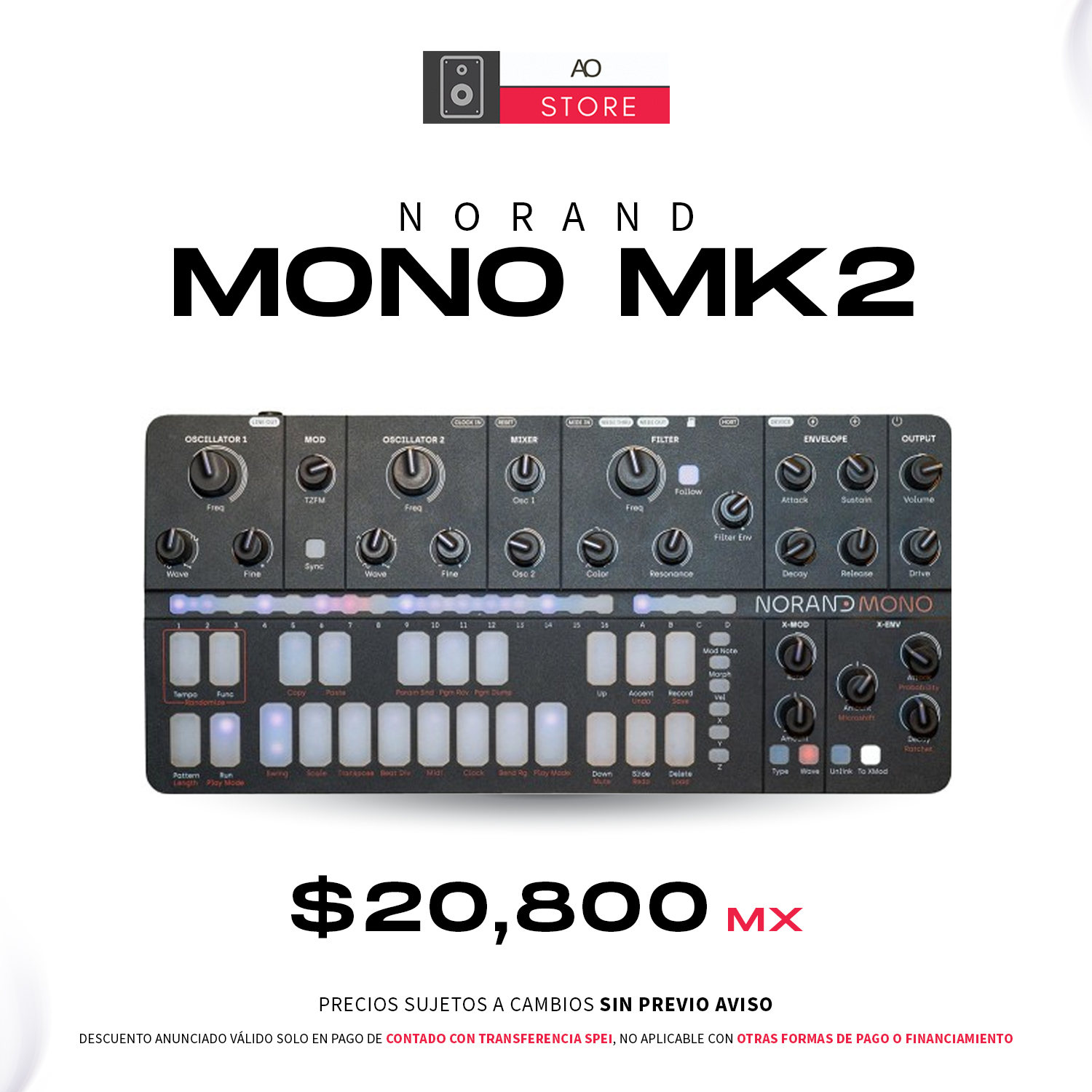 Norand Mono MK2 Desktop Sintentizador Analógico