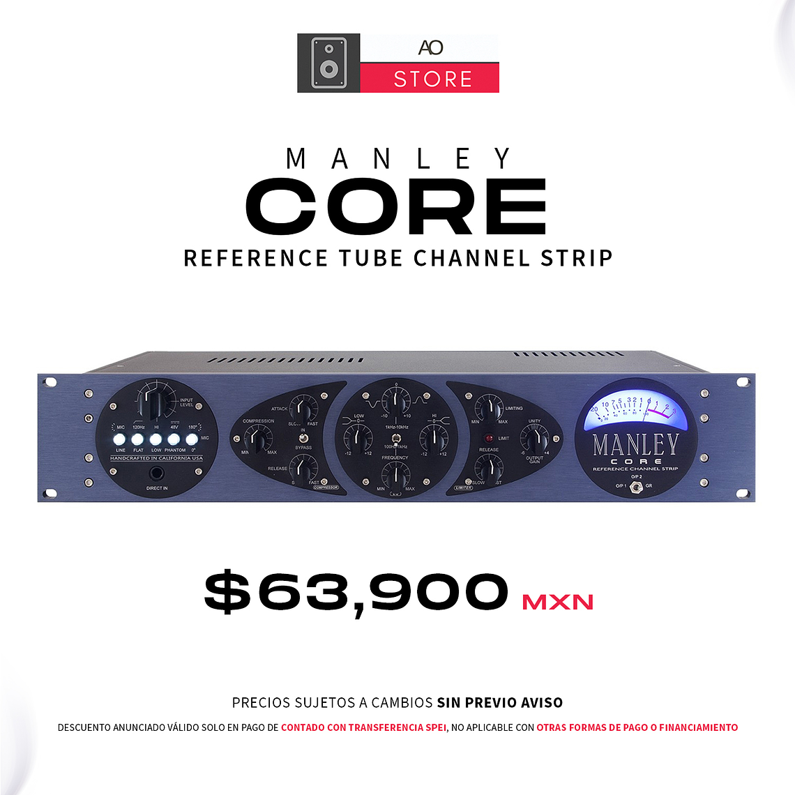 Manley Core Reference Tube Channel Strip Preamplificador 1