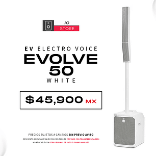EV Electro Voice Evolve 50 White Sistema de Audio en Torre