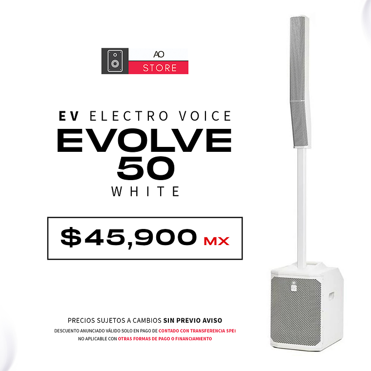 EV Electro Voice Evolve 50 White Sistema de Audio en Torre 1