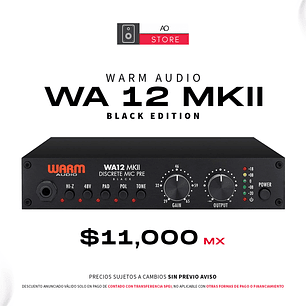 Warm Audio WA 12 MKII Black Edition Preamplificador
