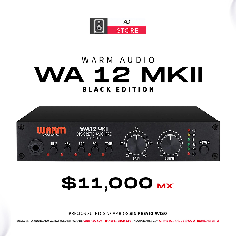 Warm Audio WA 12 MKII Black Edition Preamplificador 1