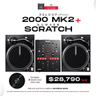 Reloop 2000 MK2 (2 Piezas) + Numark Scratch (De Regalo Serato Vinyl Time Code) Cabina Completa 1