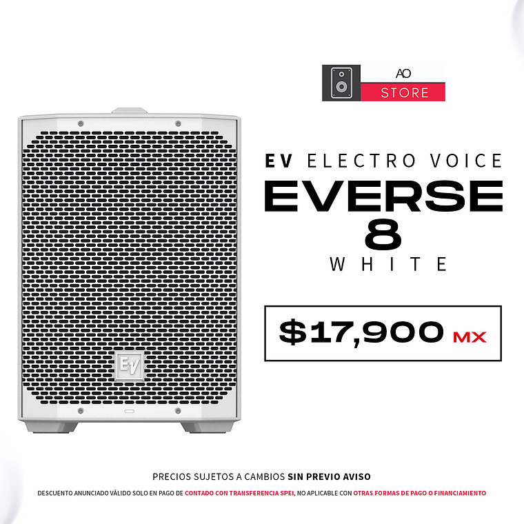 EV Electro Voice Everse 8 White Bocina Activa Con Bateria  1