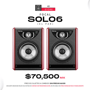 Focal Solo6 Monitores De Estudio (2 Piezas)