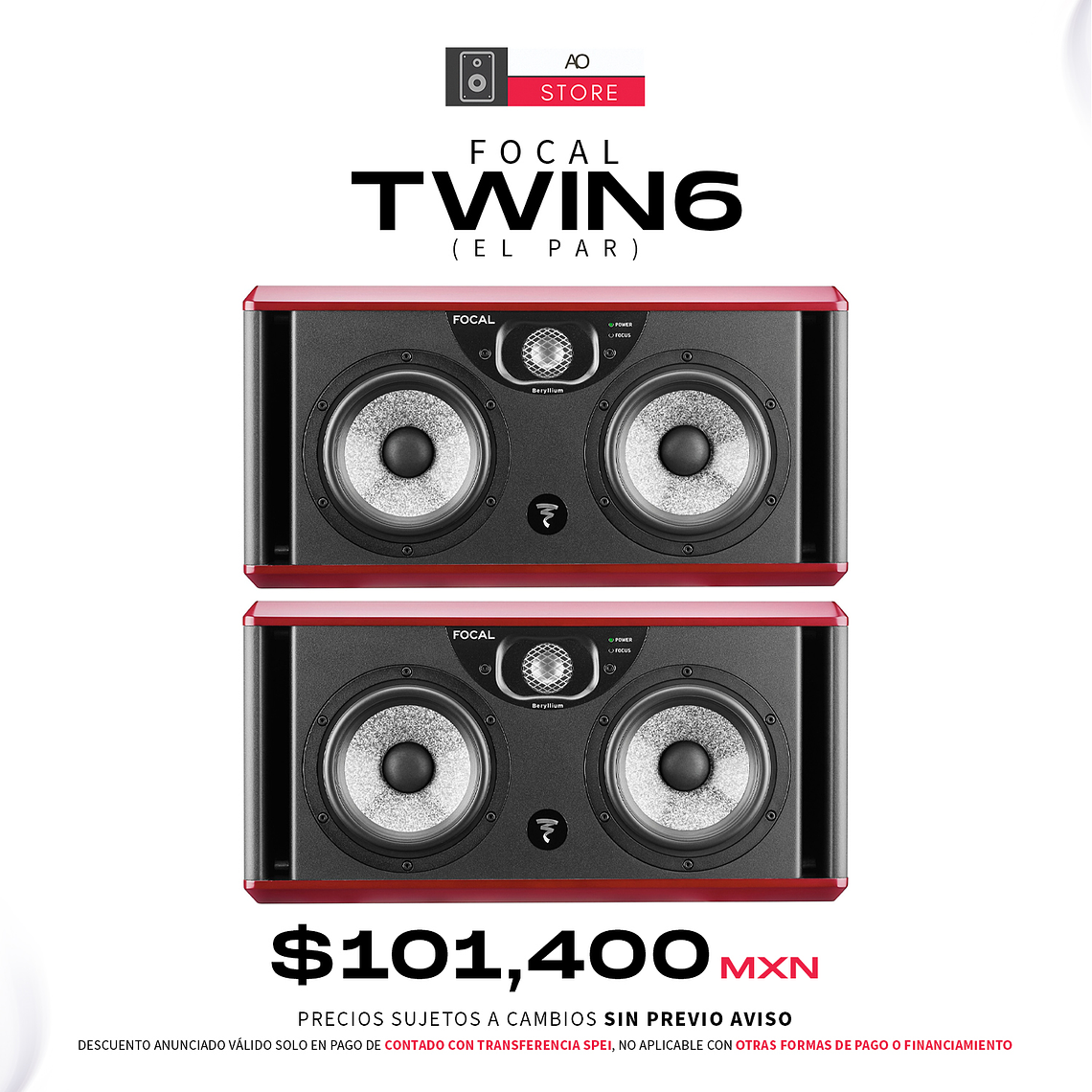 Focal Twin6 Monitores De 2.5 Vías De Estudio (2 Piezas) 1