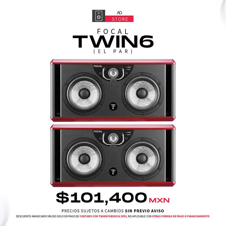 Focal Twin6 Monitores De 2.5 Vías De Estudio (2 Piezas) 1