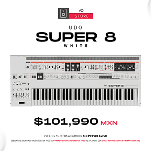 UDO Super 8 White Sintetizador Polifónico Híbrido