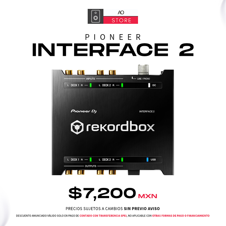 Pioneer DJ Interface 2 Interfaz de Audio de 2 Canales 1